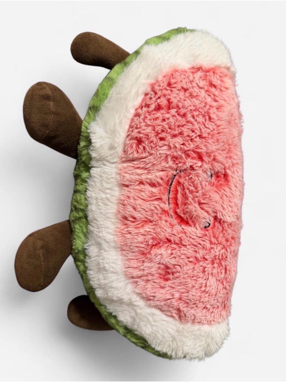 Plush Weighted Watermelon Slice Soft Toy - Pink & Green Kids Plush